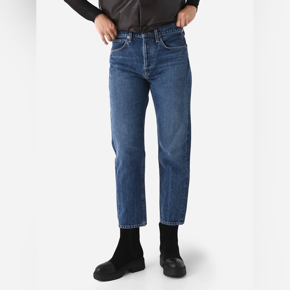 New! Agolde Parker Easy Straight Jean in Placebo Size 27